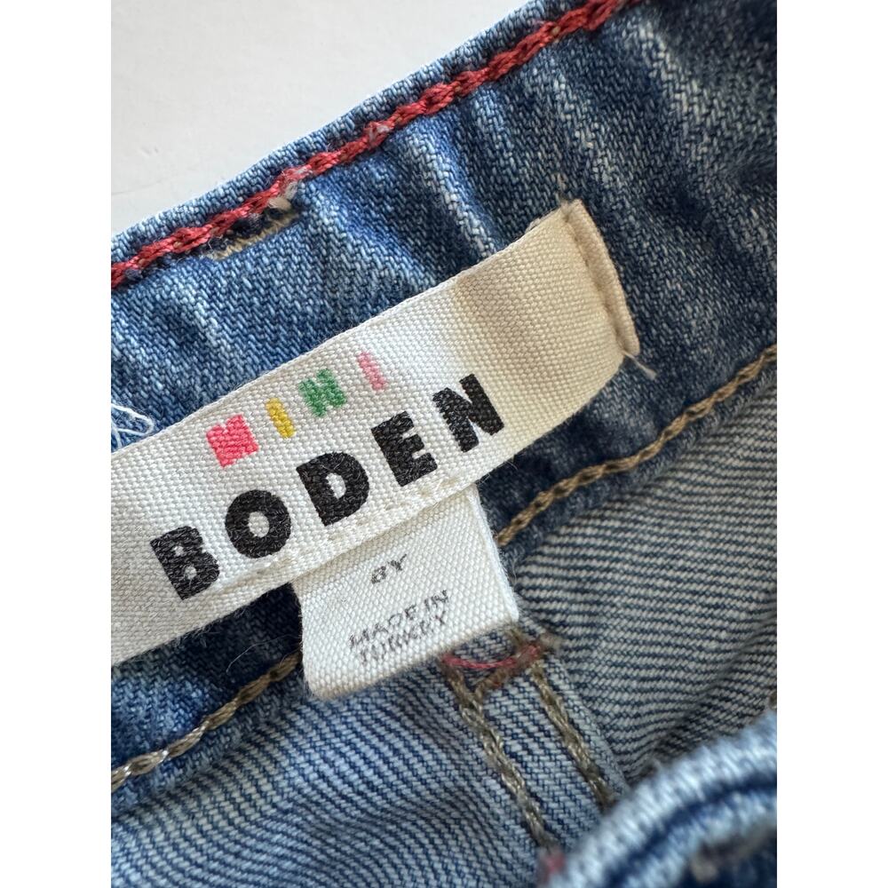 Mini Boden denim shorts with tassels - Picture 3 of 5